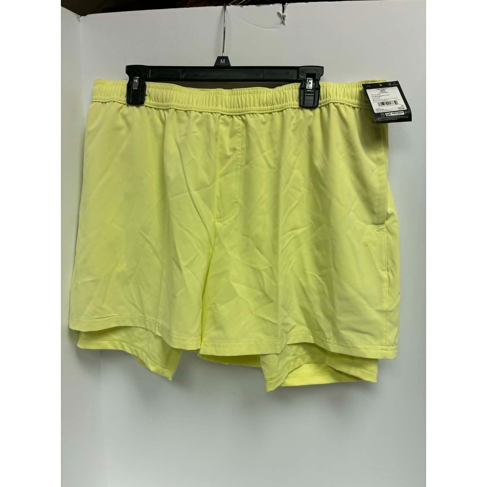 DSG Mens 5" 2-in-1 Agility Short Yellow Pulse XL Moisture Wicking NEW‎